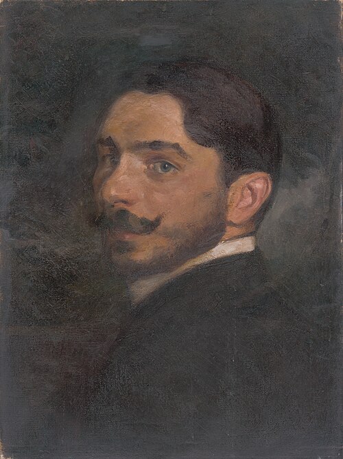 Self-Portrait (Self-Portrait in a Dark Coat), 1900, Milan Thomka Mitrovský