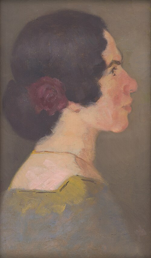 Study for the Portrait of the Artist Jonášová, 1900, Milan Thomka Mitrovský