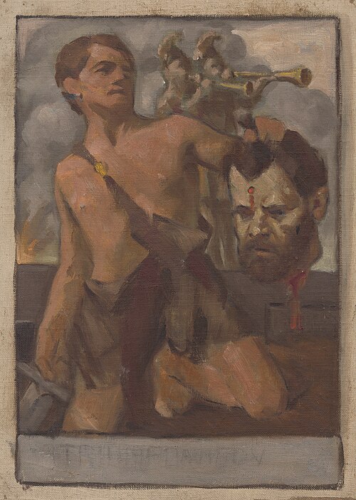 Study of Composition with Biblical Scene, 1910, Milan Thomka Mitrovský