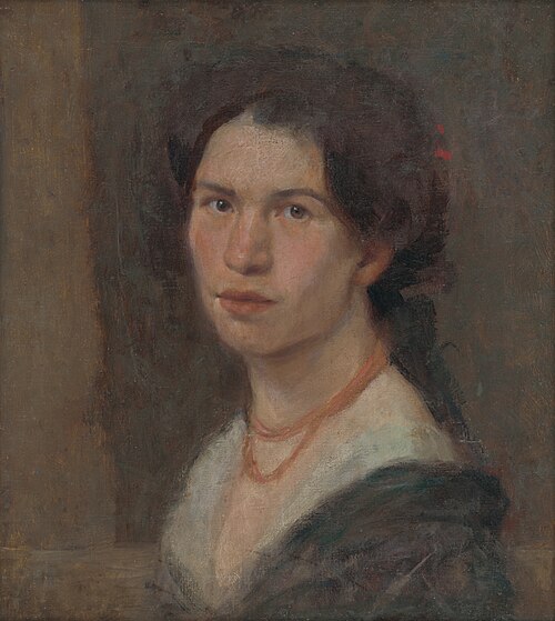Portrait of the Artist Jonášová, 1900, Milan Thomka Mitrovský