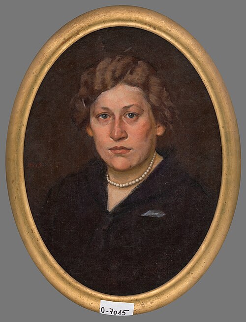 Podobizeň ženy s korálmi, 1900, Milan Thomka Mitrovský