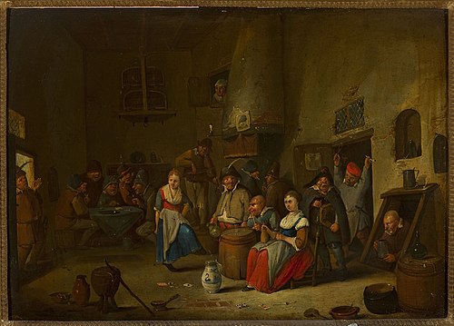 Merry-making in a tavern, , Hubert van Ravesteyn