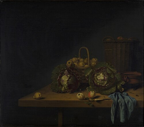 Still life with fruit and vegetables, 1670, Hubert van Ravesteyn