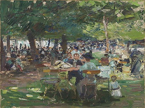 Biergarten, 1913, Rudolf Schramm-Zittau