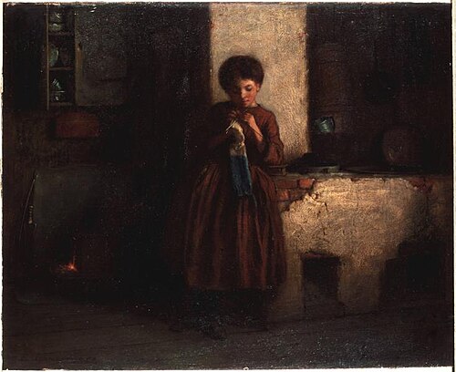 Knitting for the Soldiers, 1861, Jonathan Eastman Johnson