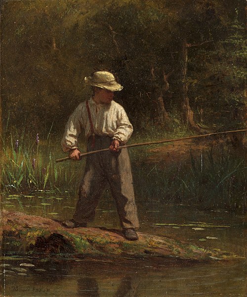 Boy Fishing, , Jonathan Eastman Johnson