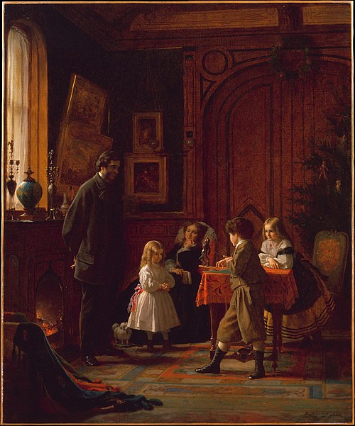 Christmas-Time, The Blodgett Family, 1864, Jonathan Eastman Johnson