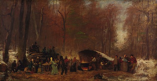 A Different Sugaring Off, 1865, Jonathan Eastman Johnson