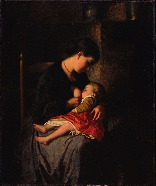 The Mother, 1870, Jonathan Eastman Johnson