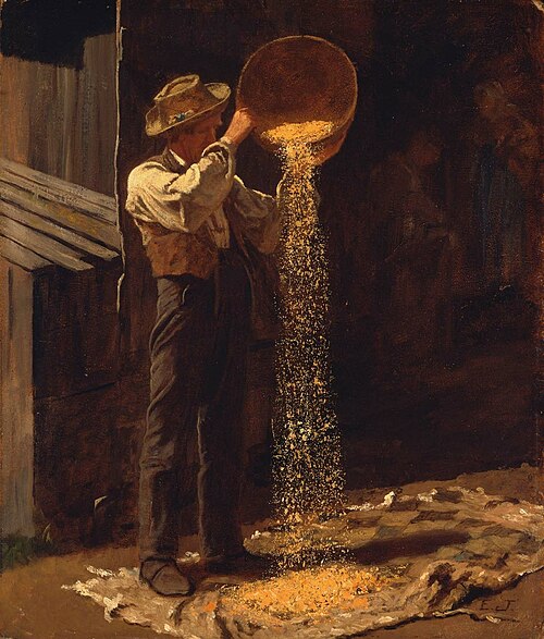 Winnowing Grain, 1873, Jonathan Eastman Johnson