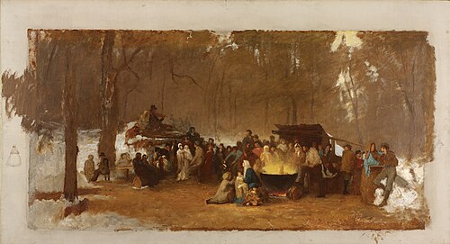 Sugaring Off, 1863, Jonathan Eastman Johnson