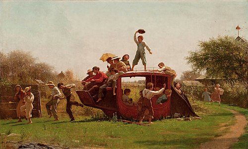 The Old Stagecoach, 1871, Jonathan Eastman Johnson