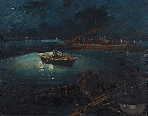 Nočni ribolov, 1946, Albert Sirk