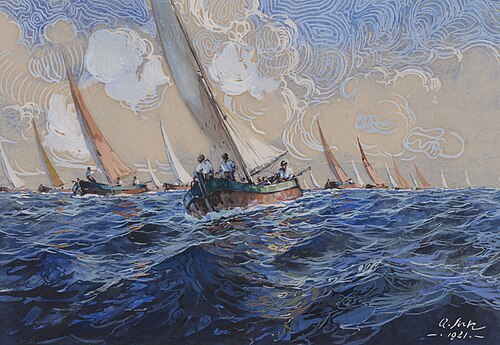 Ribiške barke, 1921, Albert Sirk