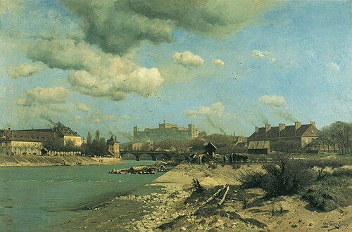 Die alte innere Ludwigsbrücke, 1889, Otto Strützel