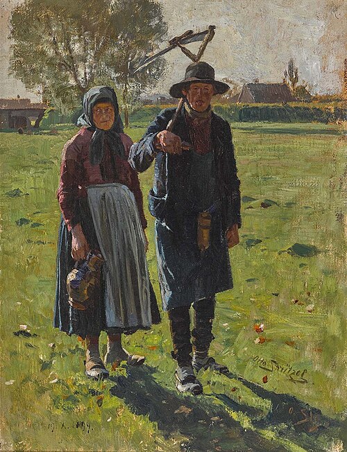 Peasant Pair with Scythe, 1899, Otto Strützel