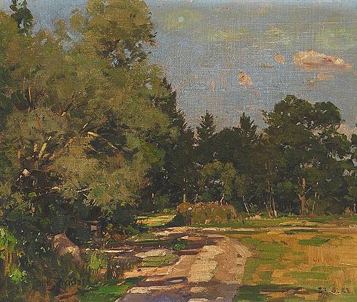 Lichtung an einem sonnigen Frühlingstag., 1923, Otto Strützel