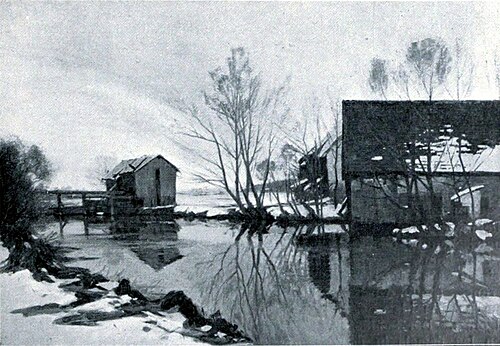 Am Stauwehr, 1930, Otto Strützel