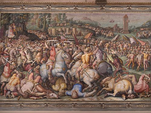 The rout of the Pisans at Torre San Vincenzo, 1550, Giorgio Vasari
