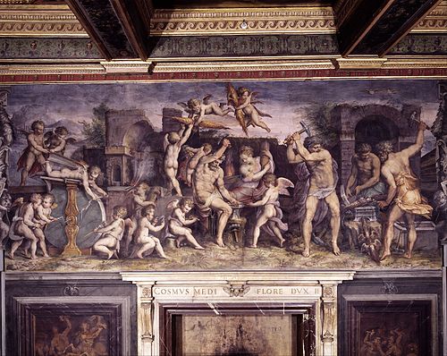 Volcano's forge, 1555, Giorgio Vasari