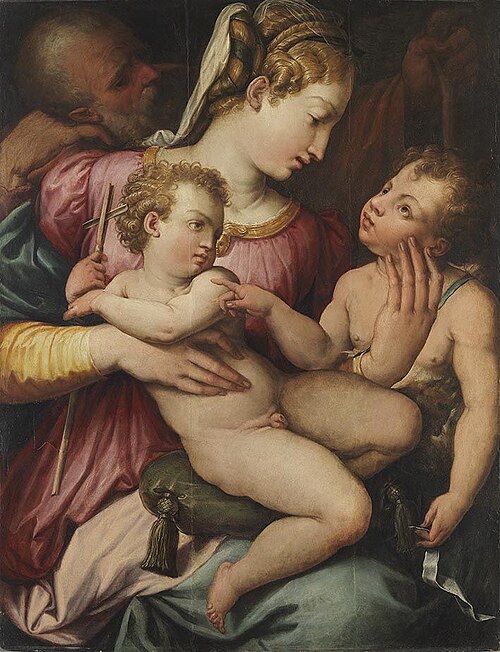 Holy family with little John the Baptist, 1545, Giorgio Vasari