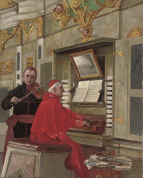 A duet at the Organ, , Jean-Georges Vibert
