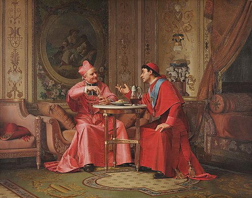 Cardinals' Friendly Chat, 1880, Jean-Georges Vibert