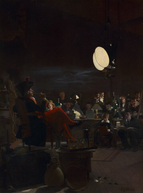 A Night Class, 1881, Jean-Georges Vibert