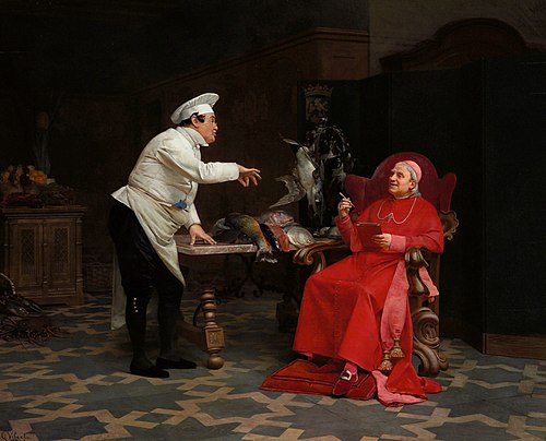The Cardinal's Menu, 1882, Jean-Georges Vibert