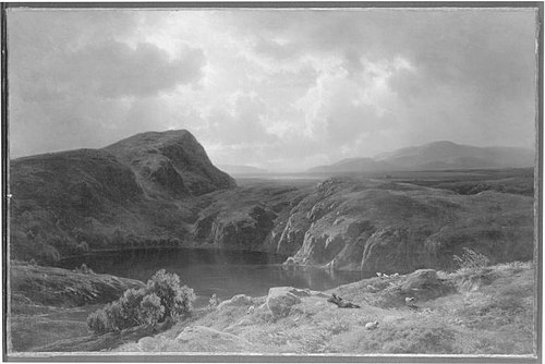 Kratersee im schottischen Hochland, 1861, Paul Weber