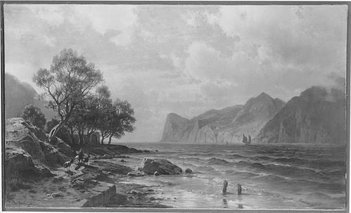 Steilküste (Mittelmeerlandschaft), 1863, Paul Weber