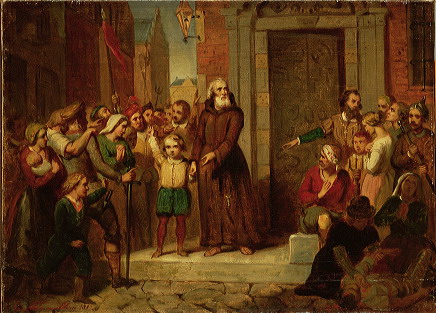 Anno 1480. Pater Brugman maant de Friezen tot vredelievendheid, 1852, Paul Tetar van Elven
