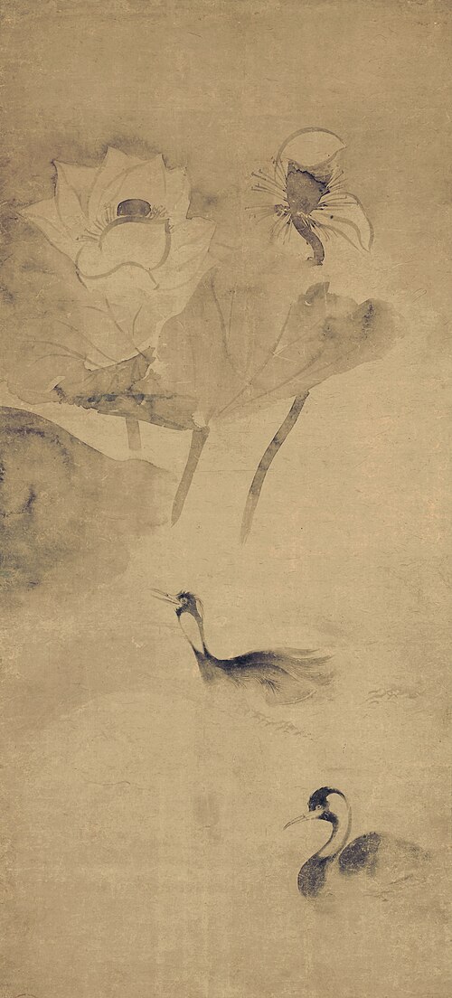 Waterfowls in Lotus Pond, 1700, Tawaraya Sôtatsu