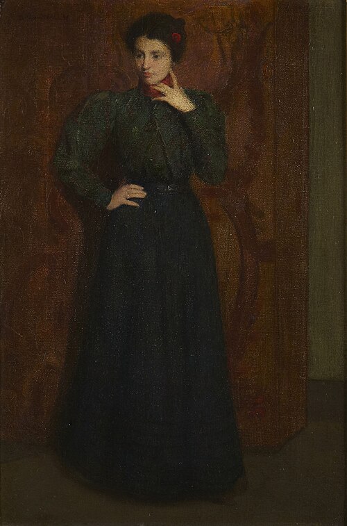 The Green Dress, 1898, Julian Alden Weir
