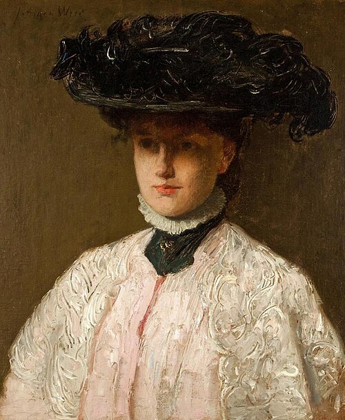 The Black Feather Hat, 1905, Julian Alden Weir