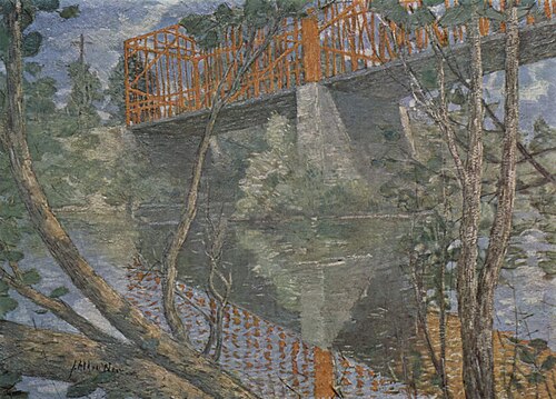 The Red Bridge, 1895, Julian Alden Weir