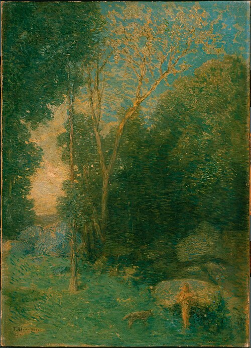 Pan and the Wolf, 1907, Julian Alden Weir