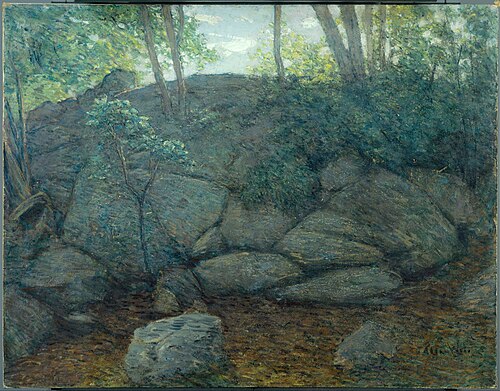 Woodland Rocks, 1910, Julian Alden Weir