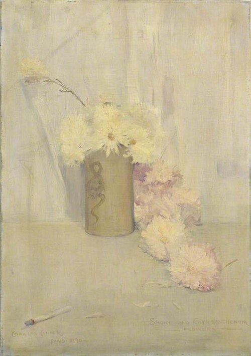 Smoke and Chrysanthemum Flowers, 1890, Charles Conder