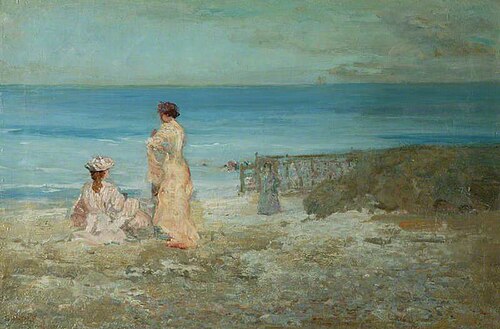 On the Beach, Swanage, 1901, Charles Conder