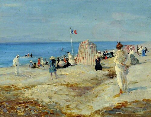 French Beach Scene, Dieppe, , Charles Conder