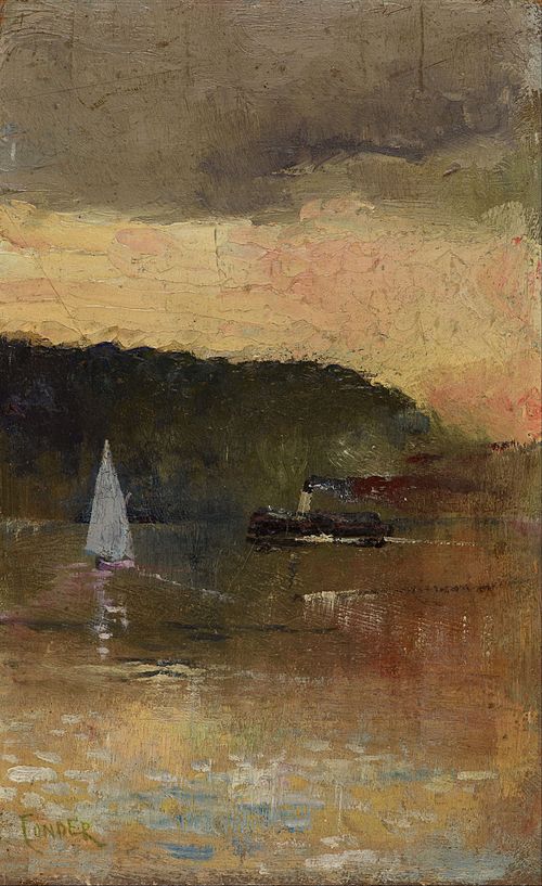 Sunset, Sydney Harbour, 1888, Charles Conder