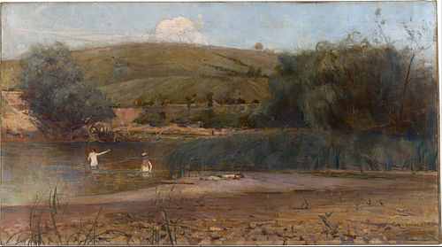 The Yarra, Heidelberg, 1890, Charles Conder