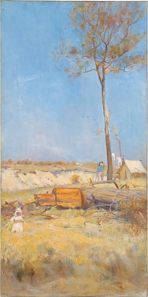 Under a southern sun (Timber splitter's camp), 1890, Charles Conder