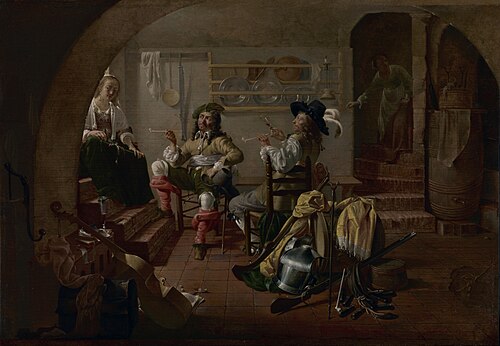 Interior with Soldiers and Women, 1650, Jacob Duck