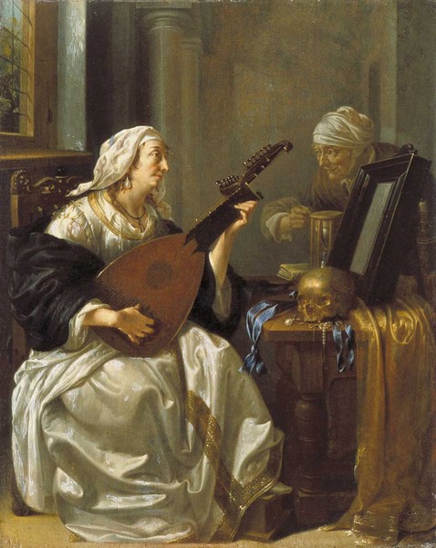 Joueuse de théorbe, 1660, Jacob Duck