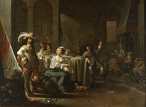 interior with soldiers, 1650, Jacob Duck