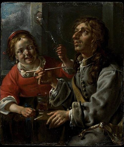 Soldier with a girl, 1660, Jacob Duck