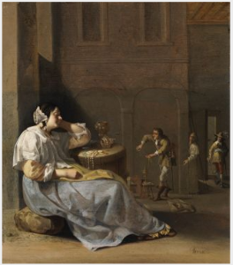 Interior with a Woman Sleeping, 1660, Jacob Duck
