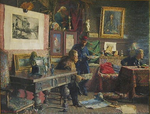 Interiør, 1885, Fredrik Kolstø